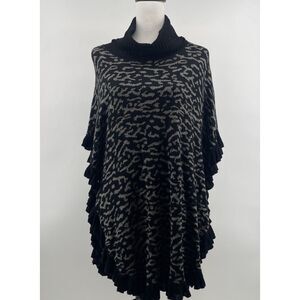 Joseph A Poncho High Neck Sweater Womens XL Boho Western‎ Artsy Fairy Whimsigoth